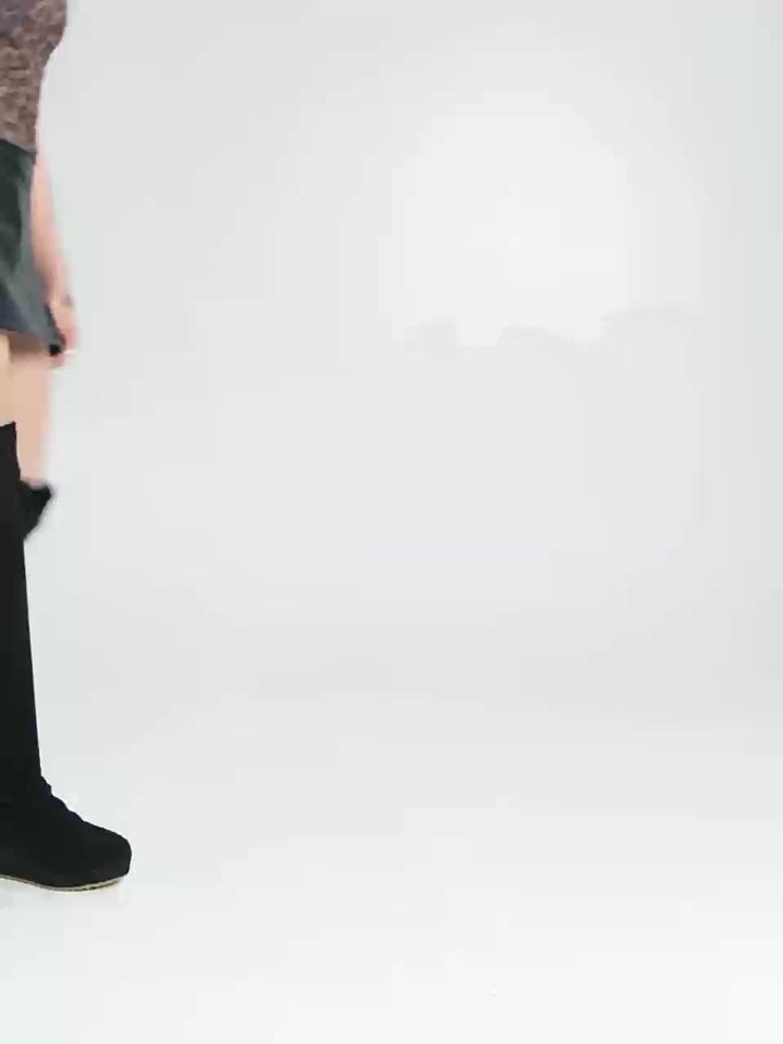 Aveline | Women’s Over-the-Knee Boots with Wedge Heels and Stretch Shaft