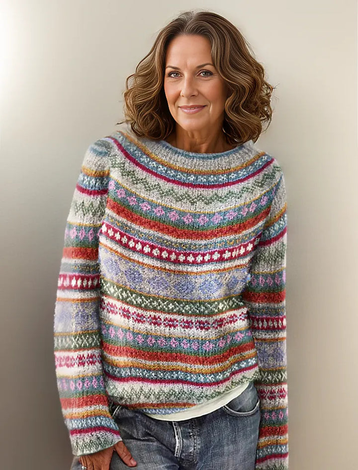 Fraja | Cuddly, fashionable sweater in contrasting colors
