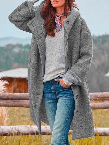 Melina - Women's Long Sleeve Casual Fleece Plush Jacket