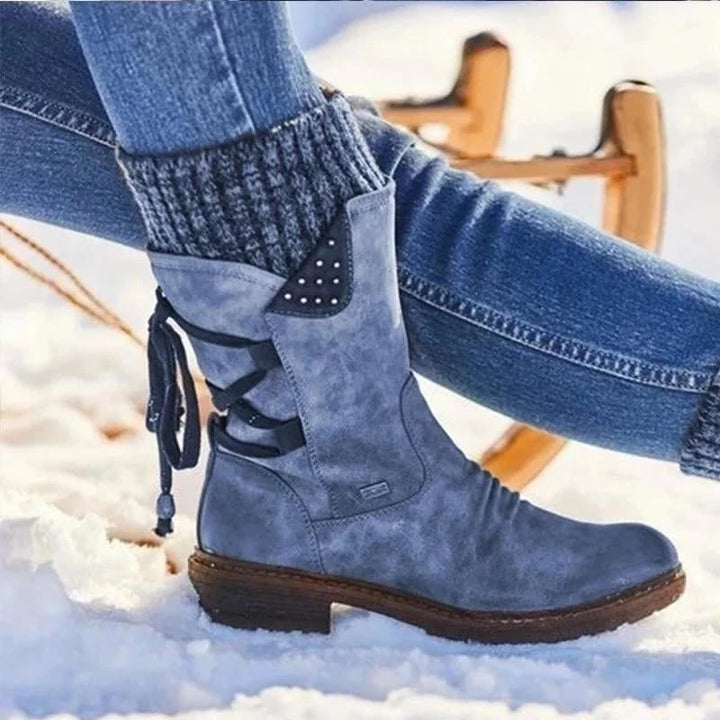 Valeria - Waterproof Boots with Zipper at the Calf