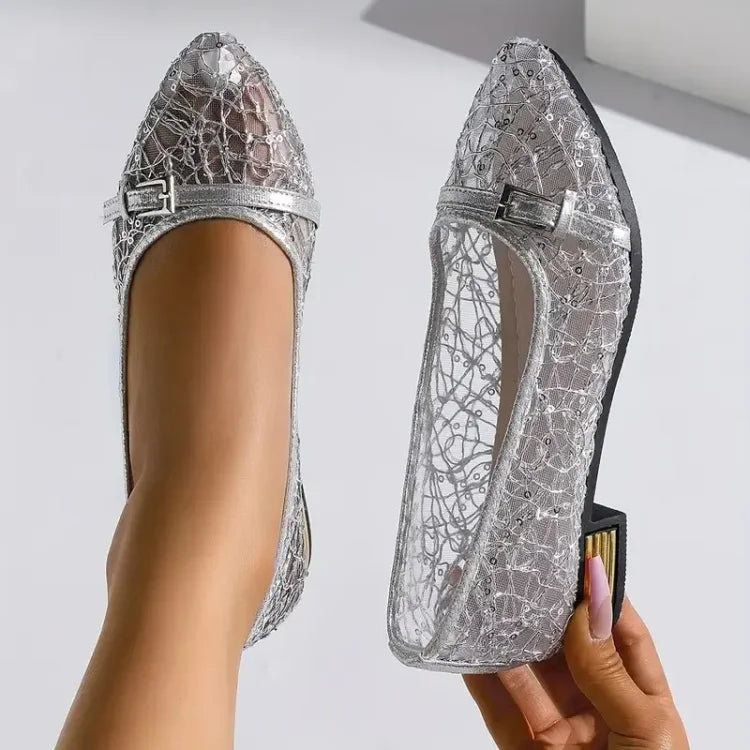 Women's Casual Lace and Mesh Slippers