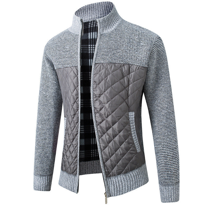 Mason | Men's cardigan with stand-up collar and pockets