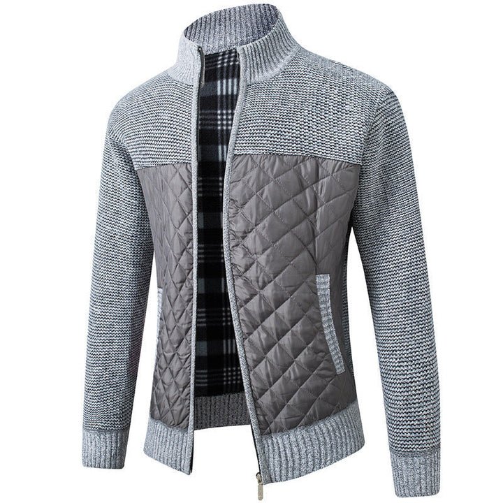Mason | Men's cardigan with stand-up collar and pockets