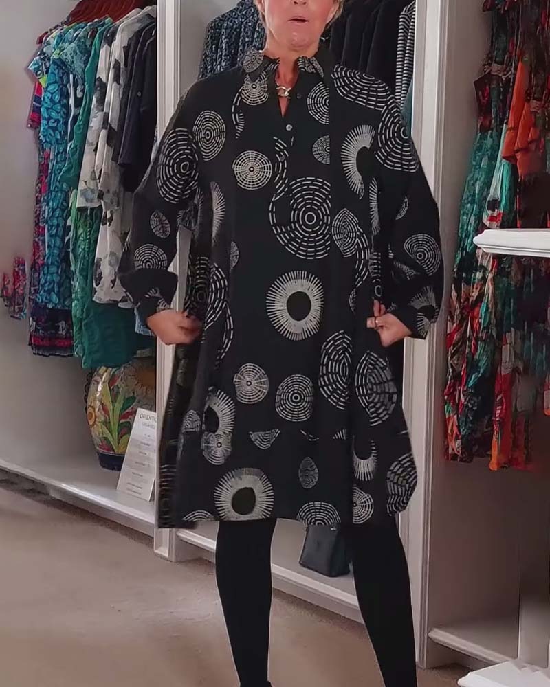 Marlene™ - Casual Geometric Print Dress