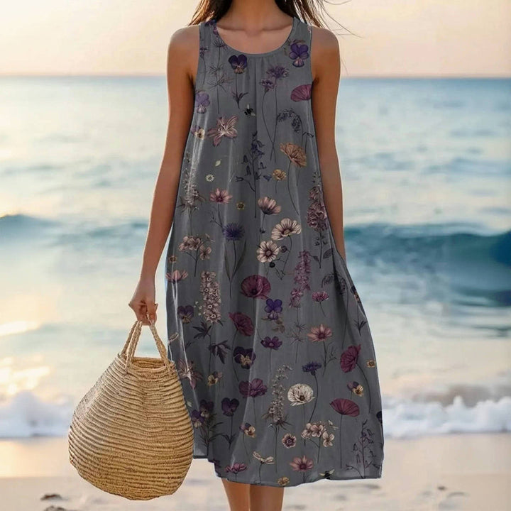 Sarita™ – Vintage Floral Midi Dress