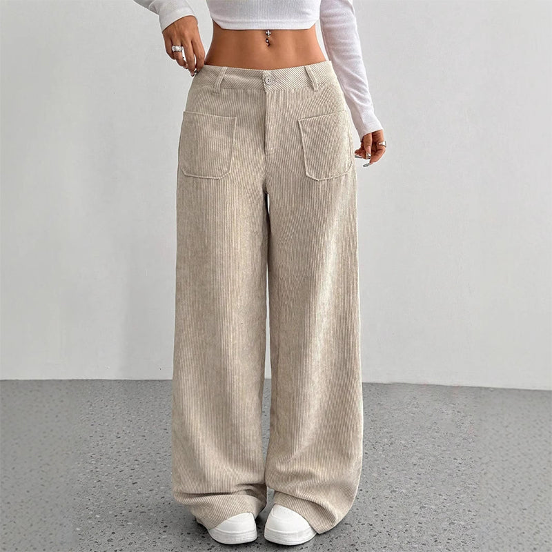 Women's Leisure High-Waisted Trousers – Loose Fit for Ultimate Comfort and Style