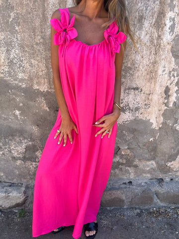 Stacey™ - Floral Dress with U-Neckline