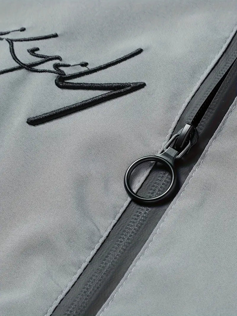 Finn - Casual Bomber Jacket With Embroidered Letter For Men
