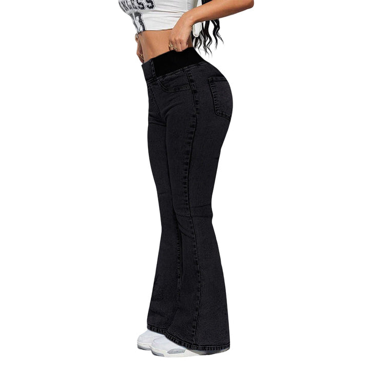 Women's high-waisted jeans with stretchy legs