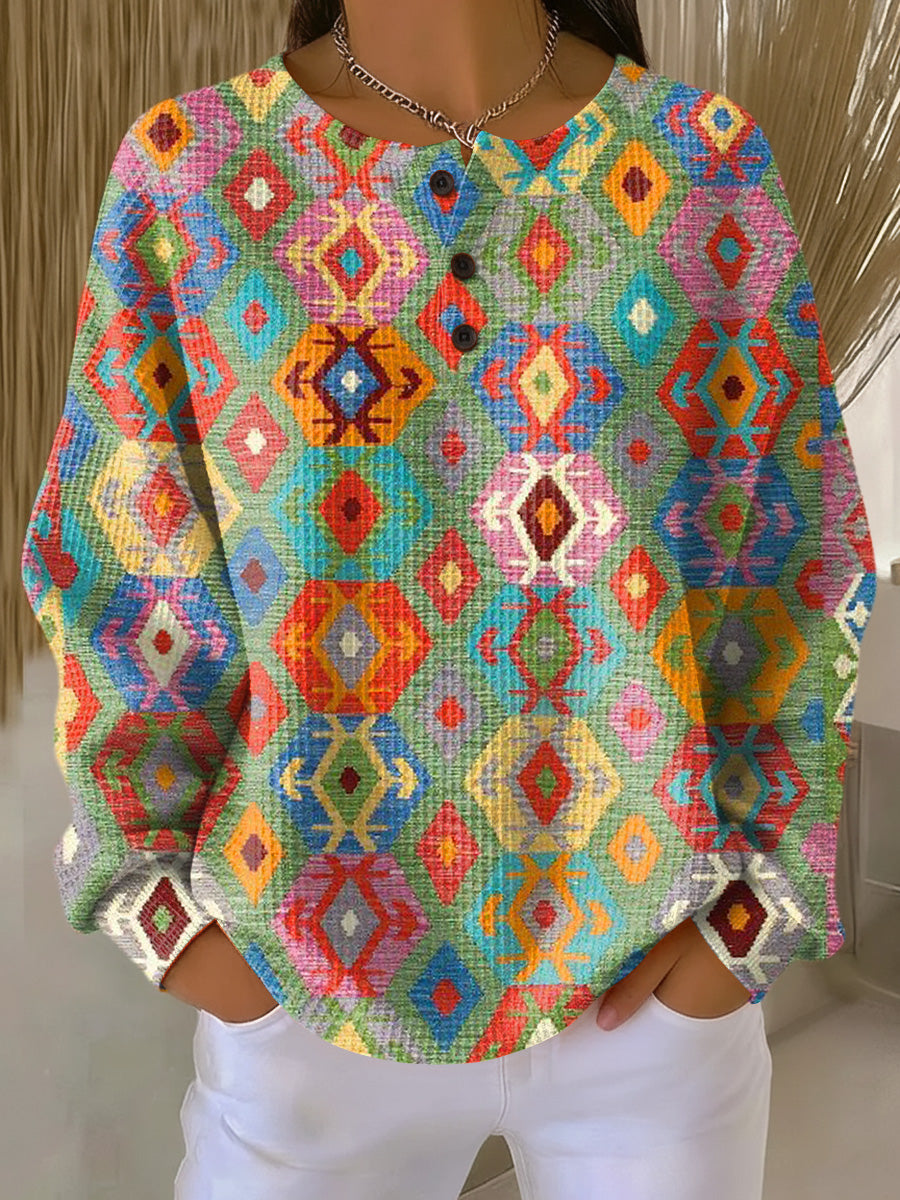 Tilde | Colorful Plaid Sweater