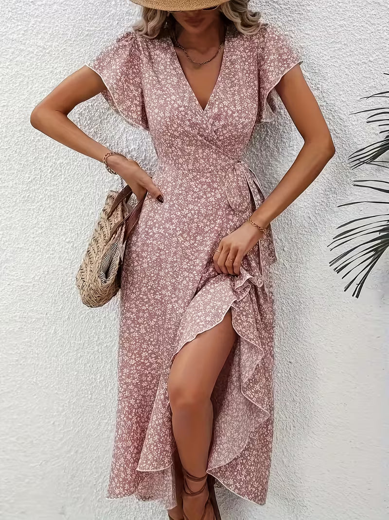 Elara | Flowing, Belly-Skimming Wrap Dress