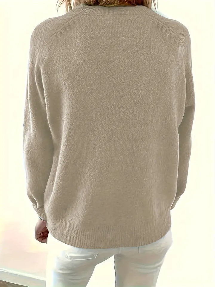 Caroline - Solid Half-Button Sweater