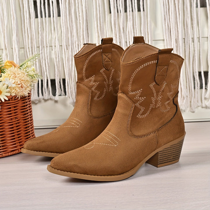 Fable | Women’s Western Cowboy Boots for Wide Calves with Embroidery