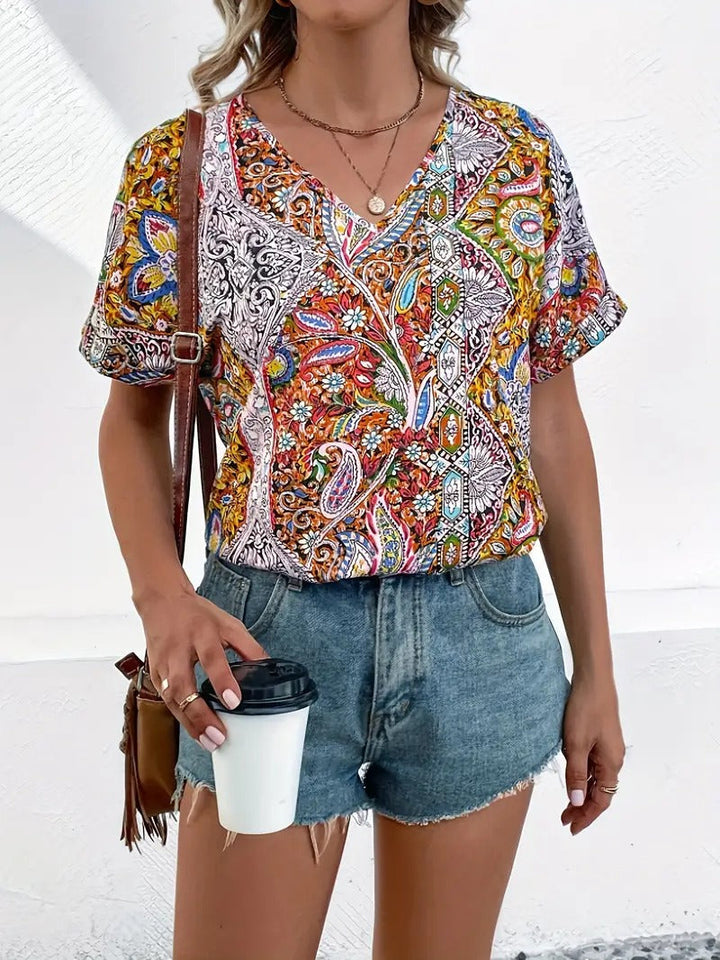 Livia - Loose Summer Paisley Top
