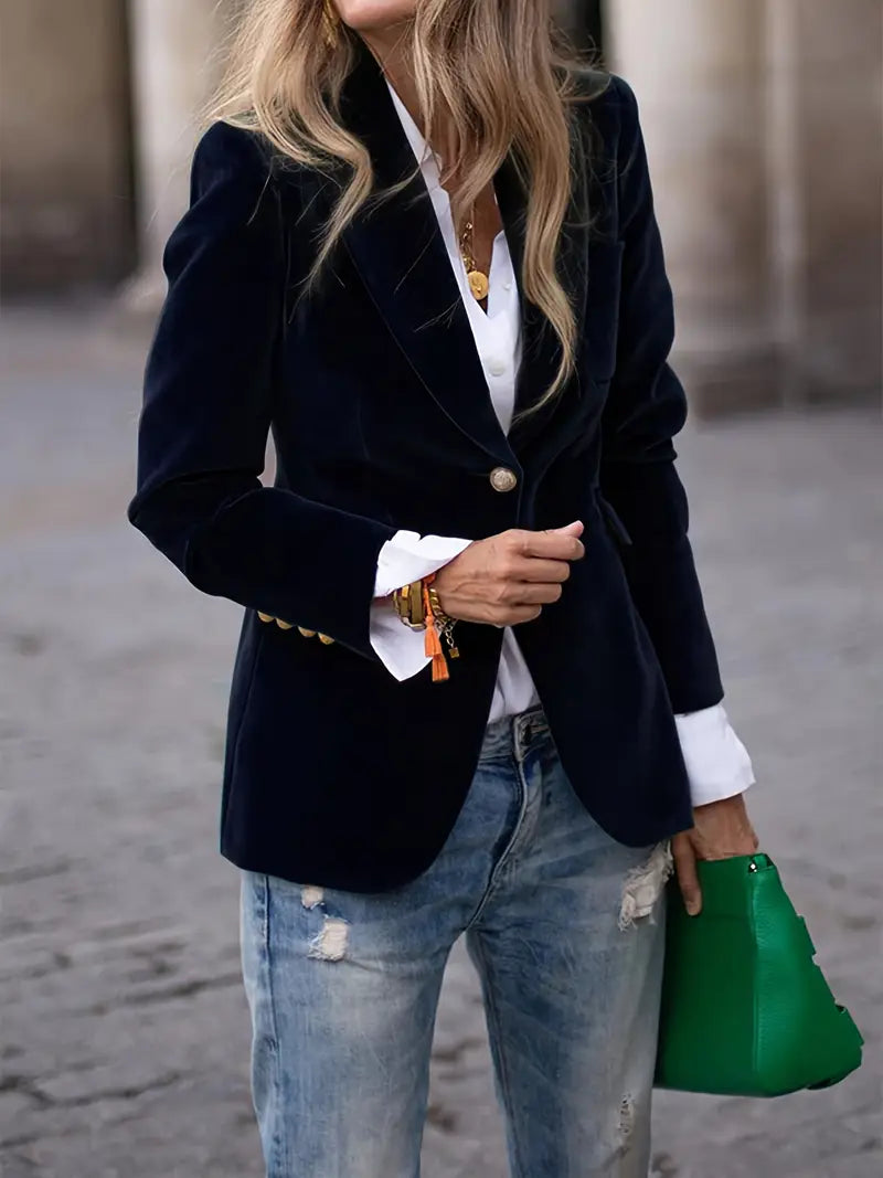 Julissa™ - Elegant Velvet Blazer
