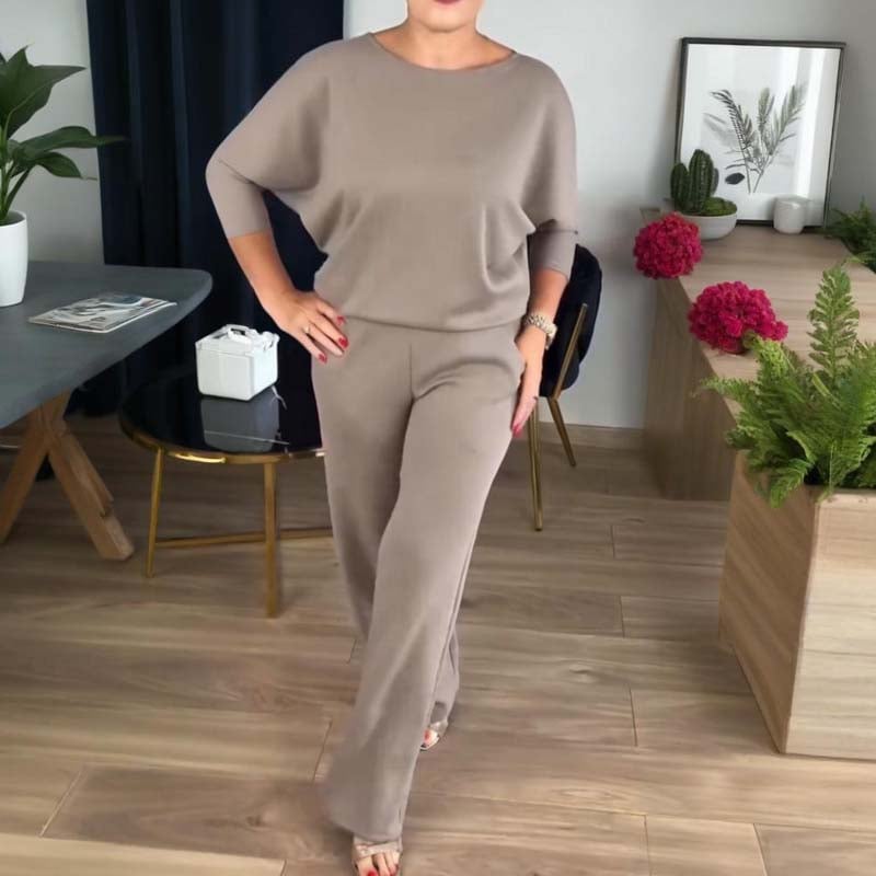 Chic 3-piece ensemble: Long cardigan, top, and trousers