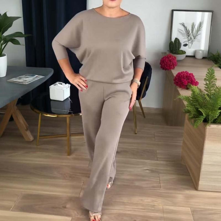 Chic 3-piece ensemble: Long cardigan, top, and trousers