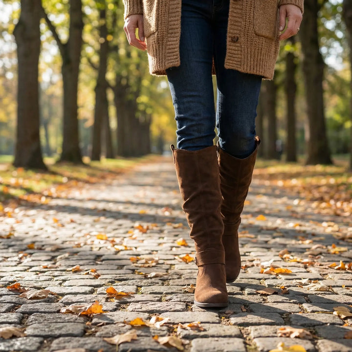 Lavinia | Women's Knee-High Boots with Side Zipper