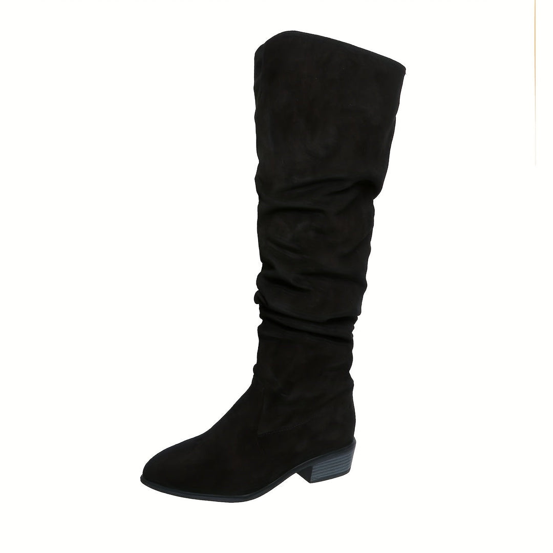 Jacinda | Women's over-the-knee boots with a low block heel