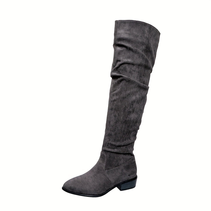 Jacinda | Women's over-the-knee boots with a low block heel