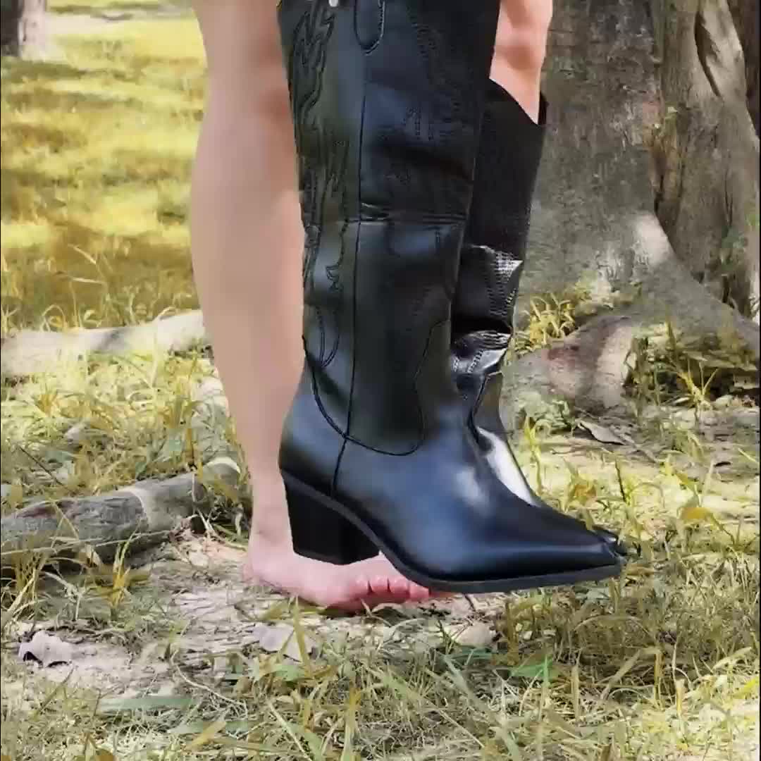 Fenella | Women’s Knee-Length Western Cowboy Boots