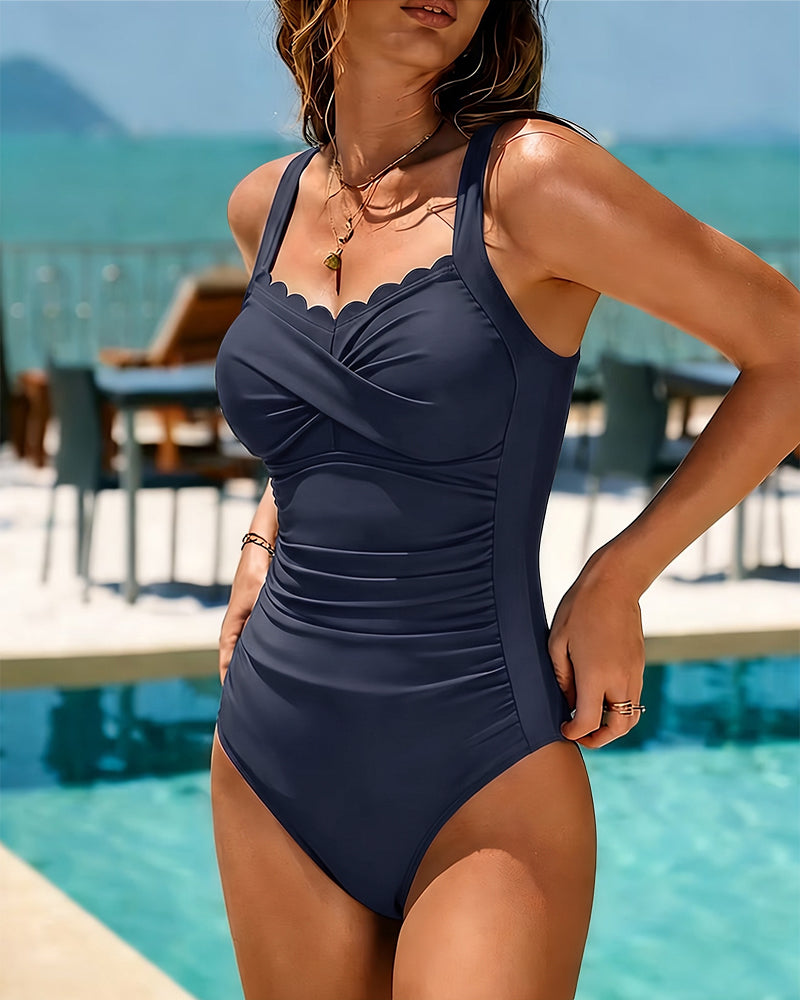 Lucia | Women's Slim Cross-Over V-Neck Suit