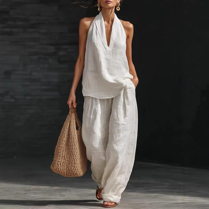 Ainhoa | Casual Tank Top and Wide Leg Trouser Set