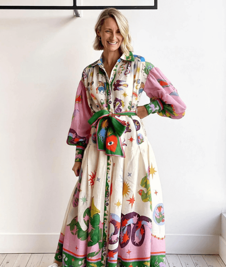 Dorthe™ | Elegant Maxi Dress from Italy