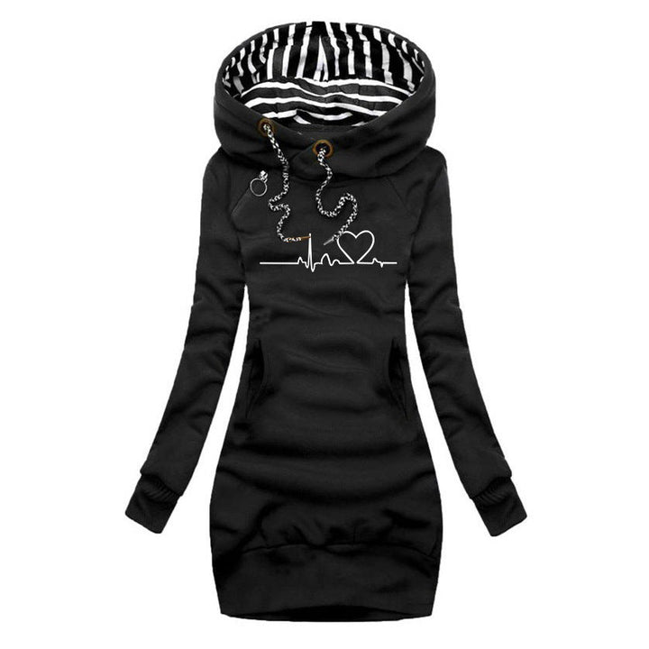 Cristina™ - Heartbeat Print Dress-Sweater