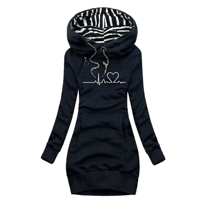 Cristina™ - Heartbeat Print Dress-Sweater