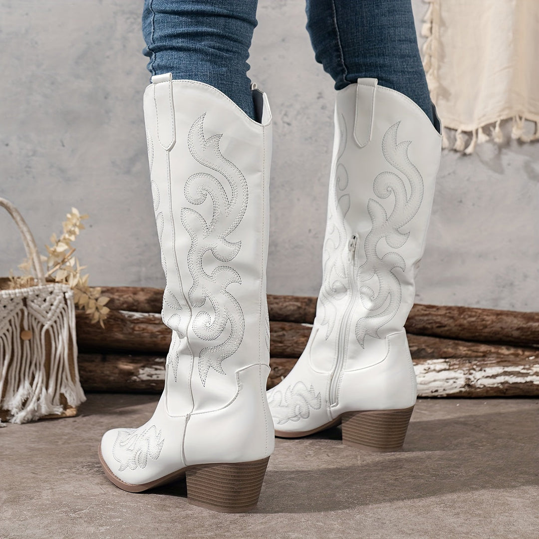 Brecken | Women's Western boots with a wide shaft and zipper