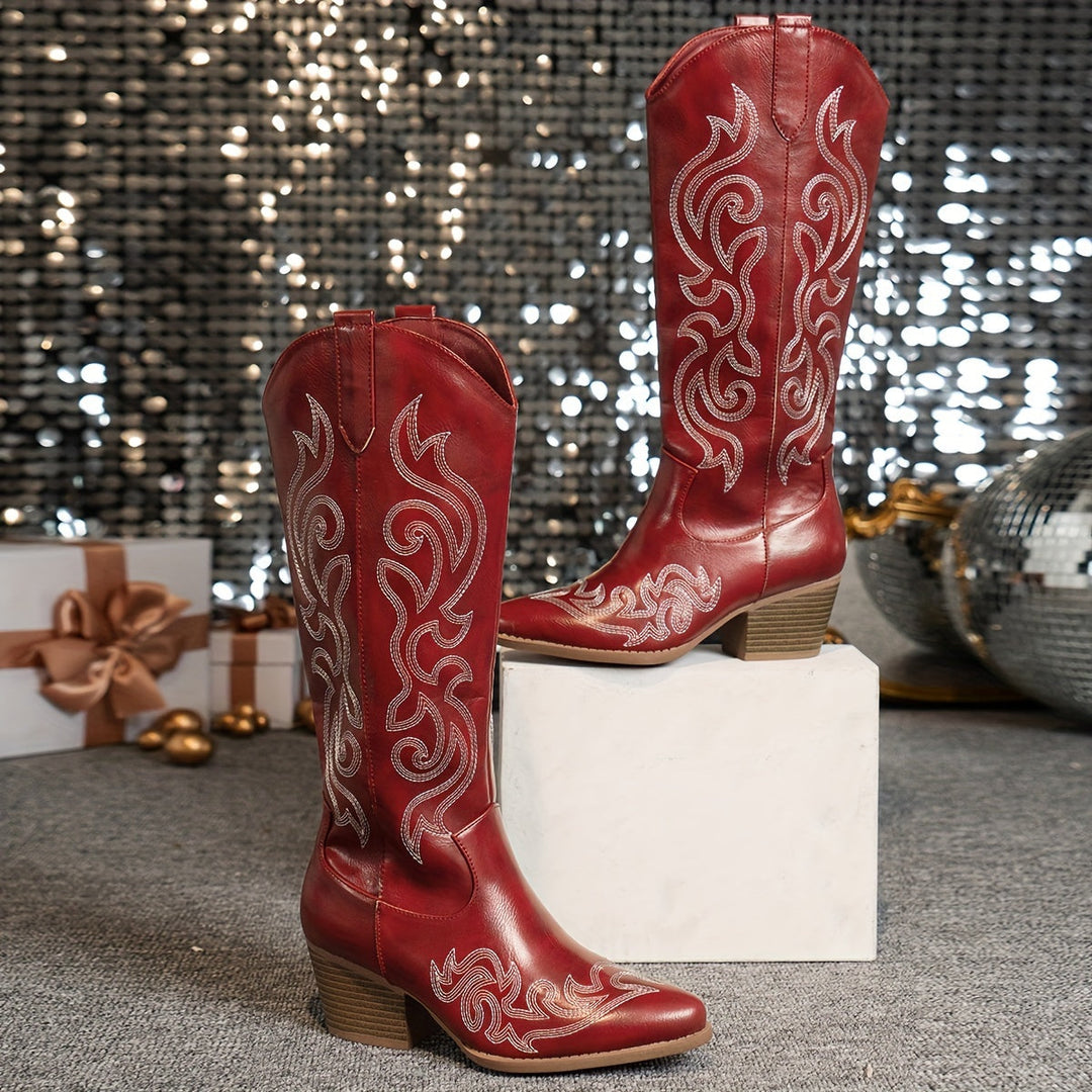 Brecken | Women's Western boots with a wide shaft and zipper