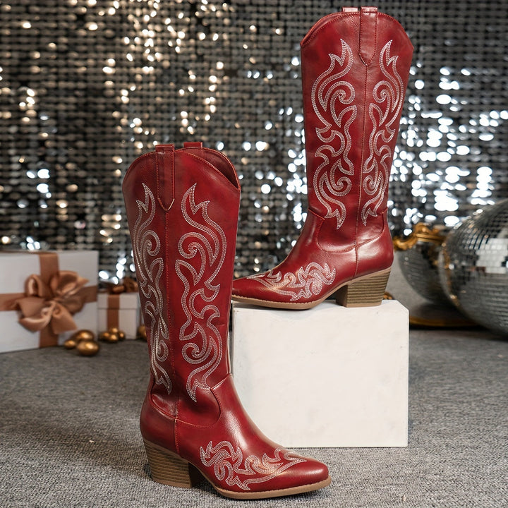 Brecken | Women's Western boots with a wide shaft and zipper