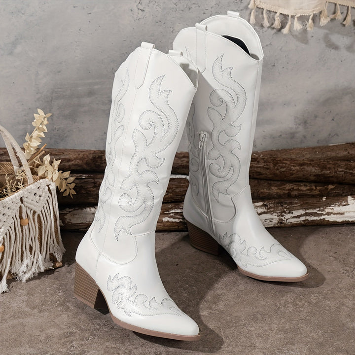 Brecken | Women's Western boots with a wide shaft and zipper