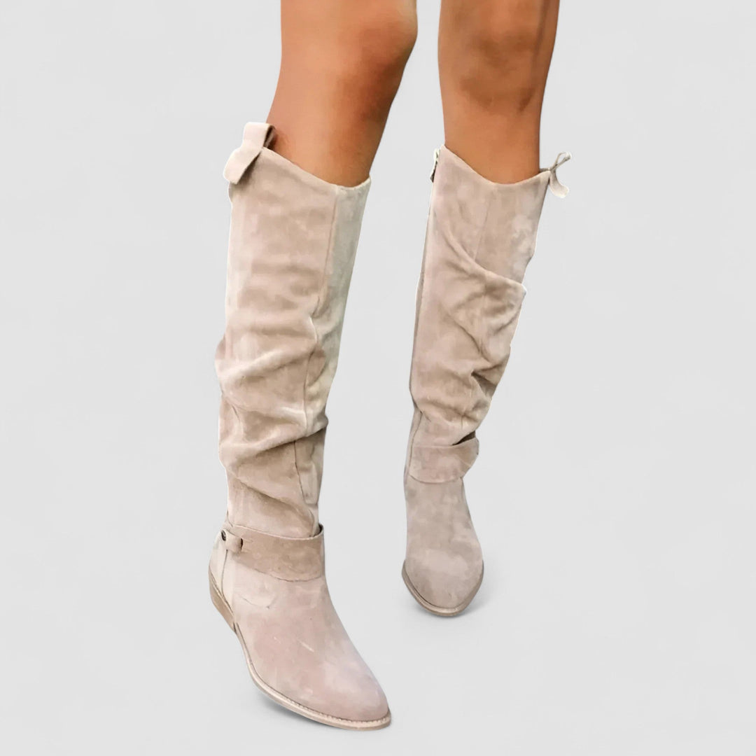 Ailsa | Women's knee-high pull-on boots with pull tab
