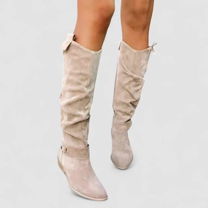 Ailsa | Women's knee-high pull-on boots with pull tab
