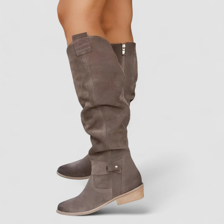 Ailsa | Women's knee-high pull-on boots with pull tab