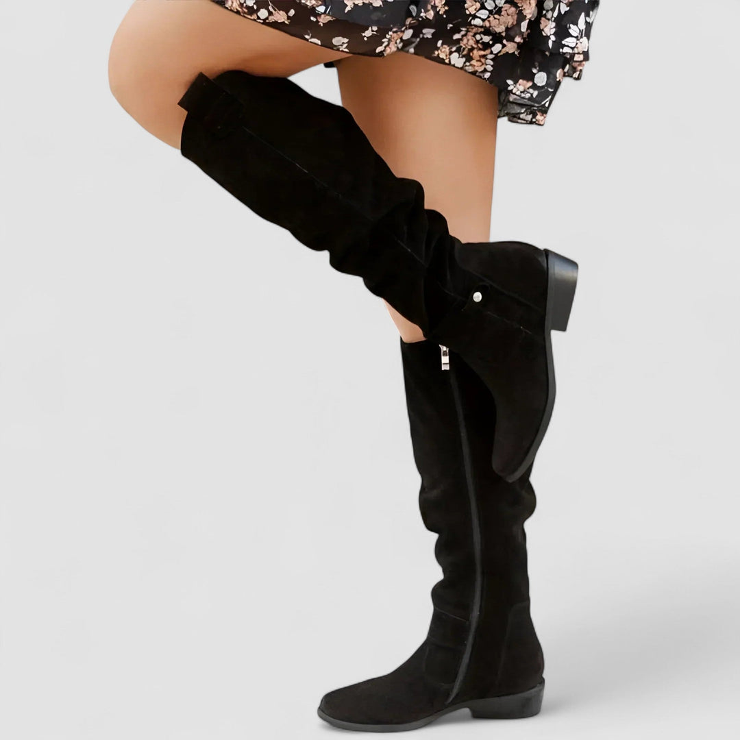 Ailsa | Women's knee-high pull-on boots with pull tab