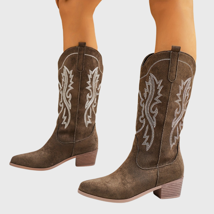 Cambria | Women's Western boots with a wide shaft and block heel