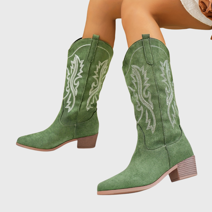 Cambria | Women's Western boots with a wide shaft and block heel
