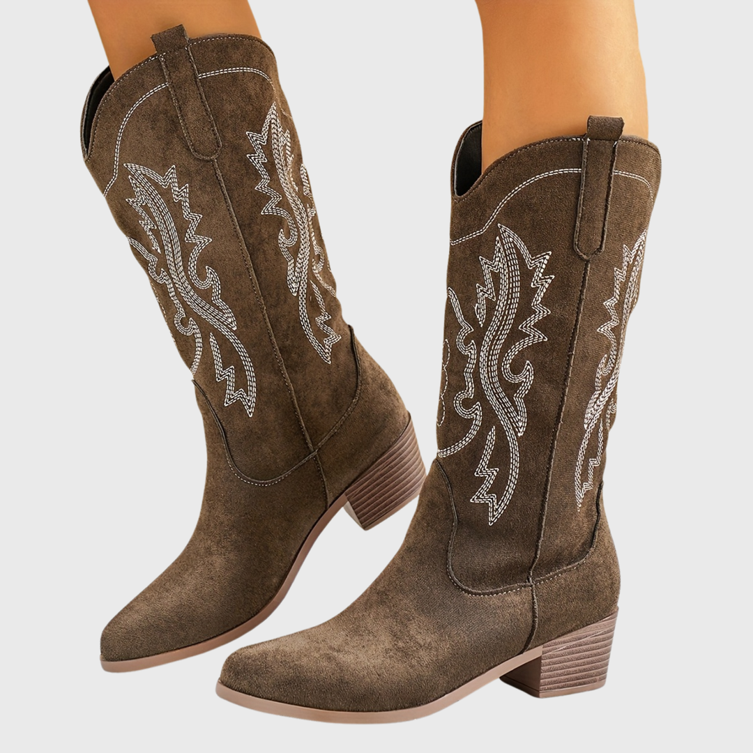 Cambria | Women's Western boots with a wide shaft and block heel