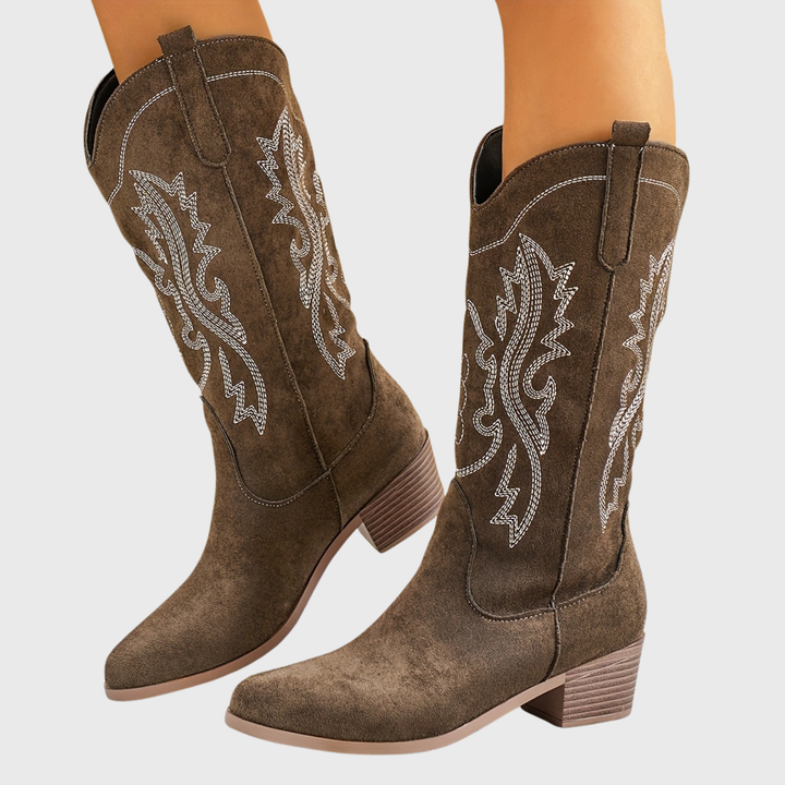 Cambria | Women's Western boots with a wide shaft and block heel