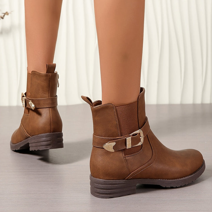 Jemima | Women's ankle boots with western buckle detail