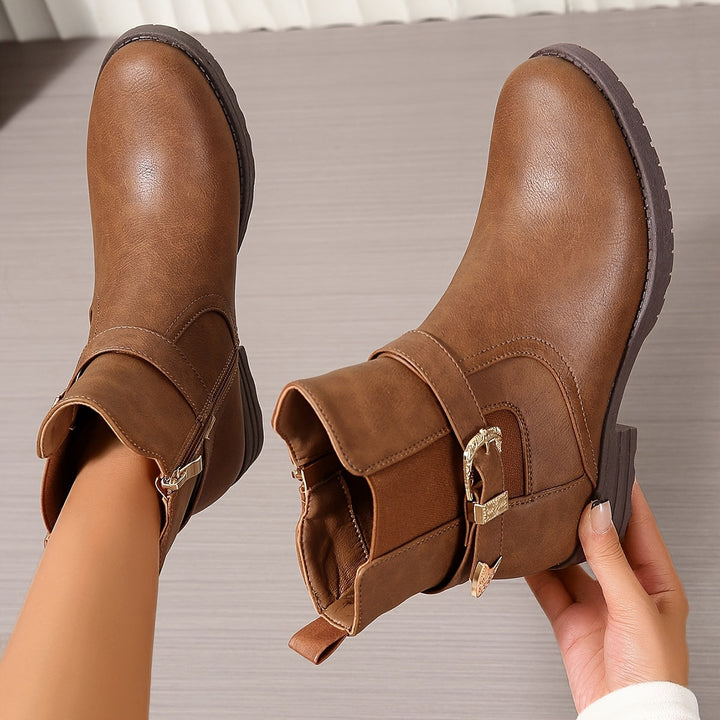 Jemima | Women's ankle boots with western buckle detail