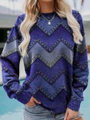 Women's sweatshirt with a round neckline and long sleeves