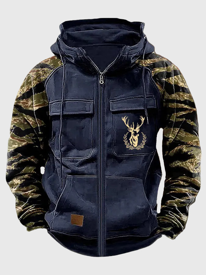 Neil | Men's hooded jacket with pockets and drawstring