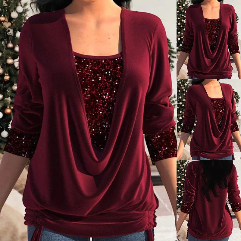Kiara™ - Long-sleeved shirt with sequins