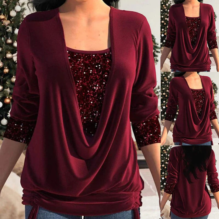 Kiara™ - Long-sleeved shirt with sequins
