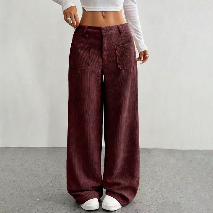 Women's Leisure High-Waisted Trousers – Loose Fit for Ultimate Comfort and Style