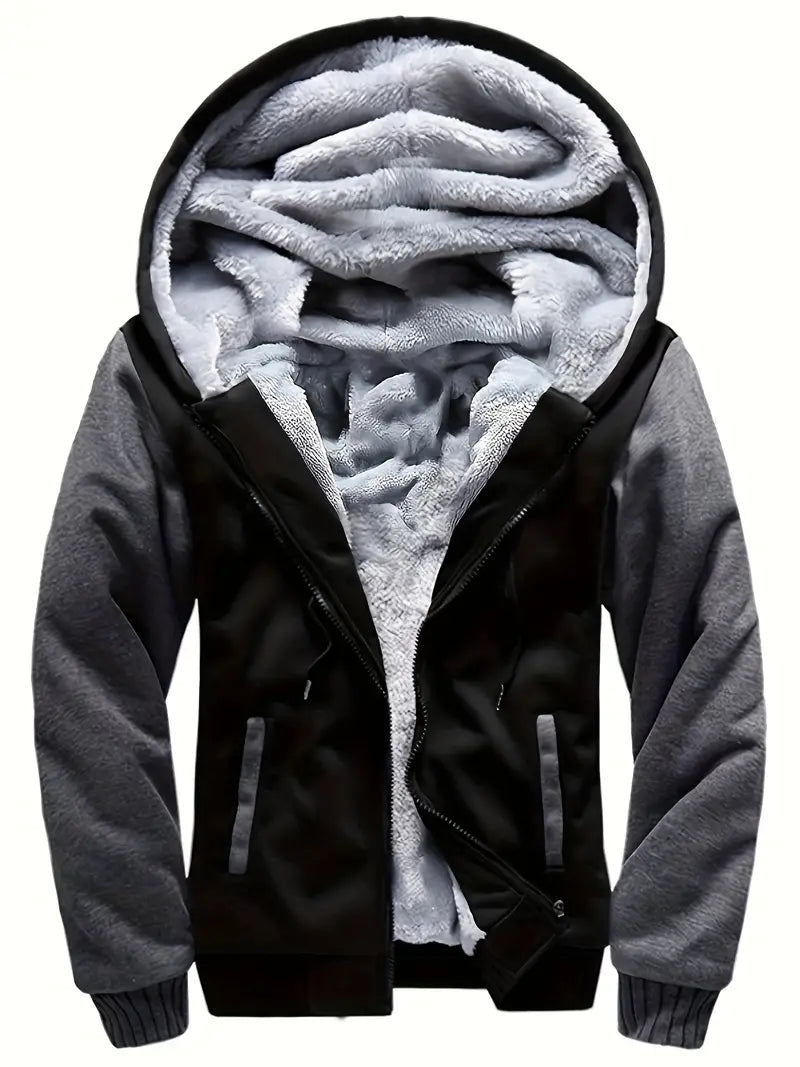 Noah - Warm Men's Fleece Jacket With Hood